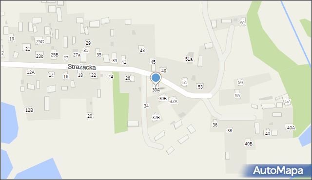 Siemień, Strażacka, 30A, mapa Siemień