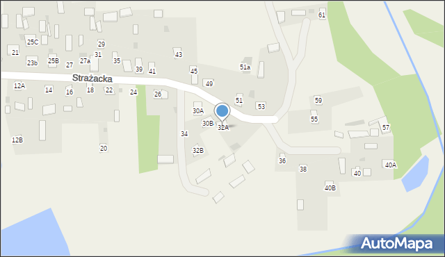 Siemień, Strażacka, 32A, mapa Siemień