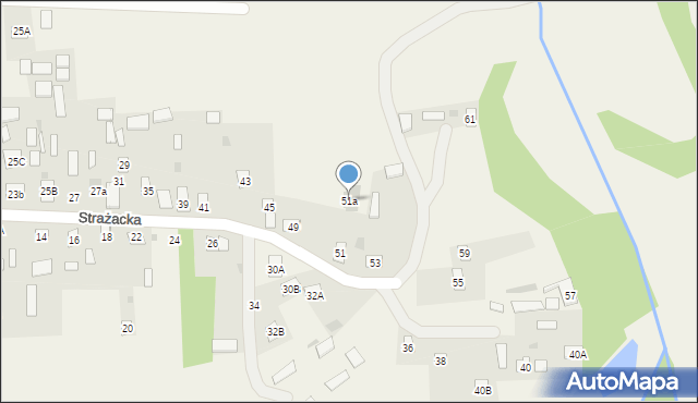 Siemień, Strażacka, 51a, mapa Siemień