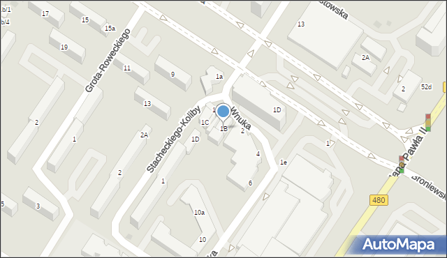 Sieradz, Stacheckiego-Koliby Marcina, 1B, mapa Sieradz