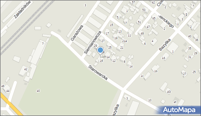 Sieradz, Starowarcka, 18A, mapa Sieradz