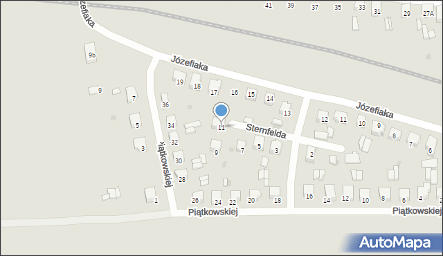 Sieradz, Sternfelda Ary, 11, mapa Sieradz