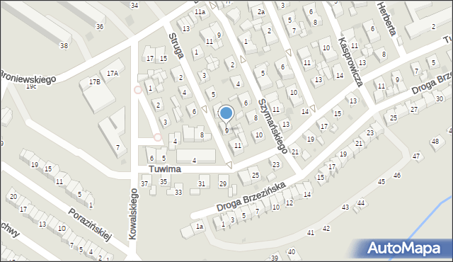 Sieradz, Struga Andrzeja, 9, mapa Sieradz