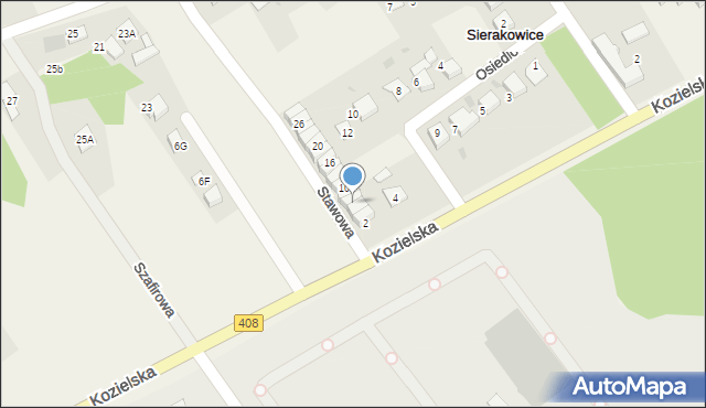 Sierakowice, Stawowa, 6, mapa Sierakowice