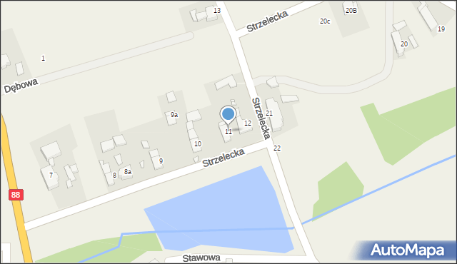 Sieroniowice, Strzelecka, 11, mapa Sieroniowice