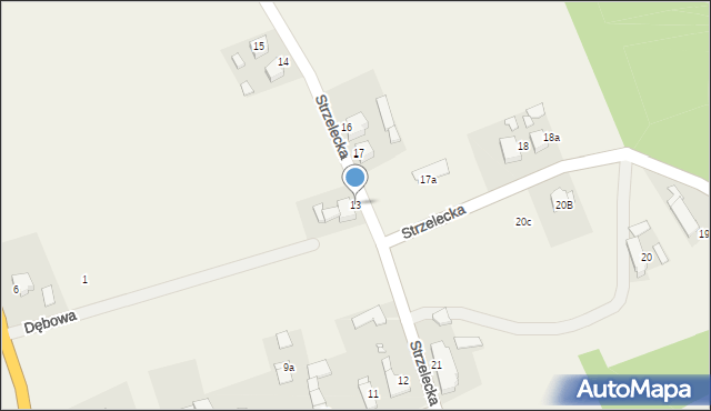 Sieroniowice, Strzelecka, 13, mapa Sieroniowice