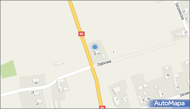 Sieroniowice, Strzelecka, 6, mapa Sieroniowice