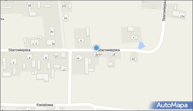 Sieroszewice, Starowiejska, 16, mapa Sieroszewice