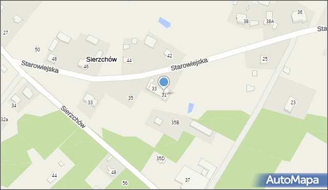 Sierzchów, Starowiejska, 31, mapa Sierzchów