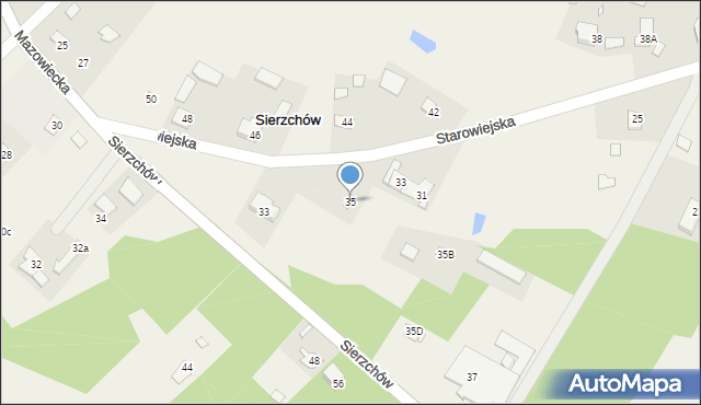 Sierzchów, Starowiejska, 35, mapa Sierzchów