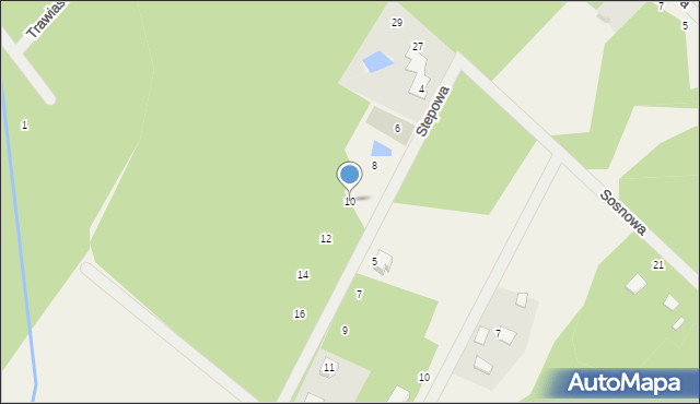 Siestrzeń, Stepowa, 10, mapa Siestrzeń