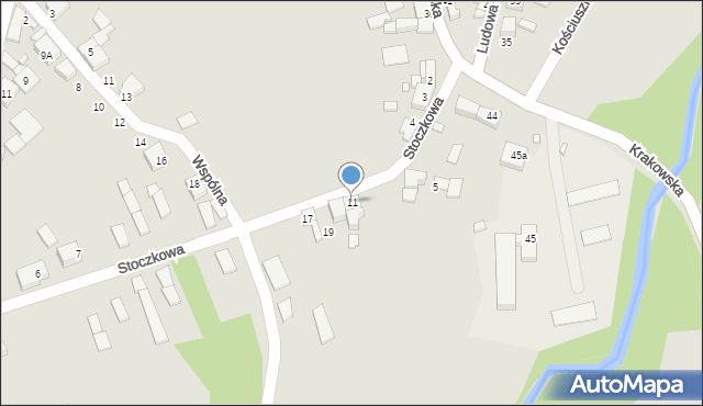 Siewierz, Stoczkowa, 11, mapa Siewierz