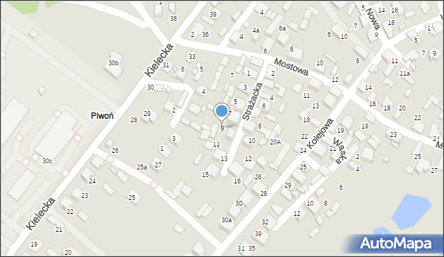 Siewierz, Strażacka, 9, mapa Siewierz