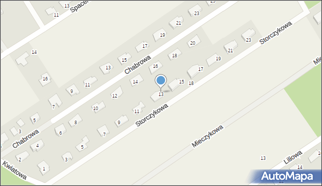 Silno, Storczykowa, 13, mapa Silno