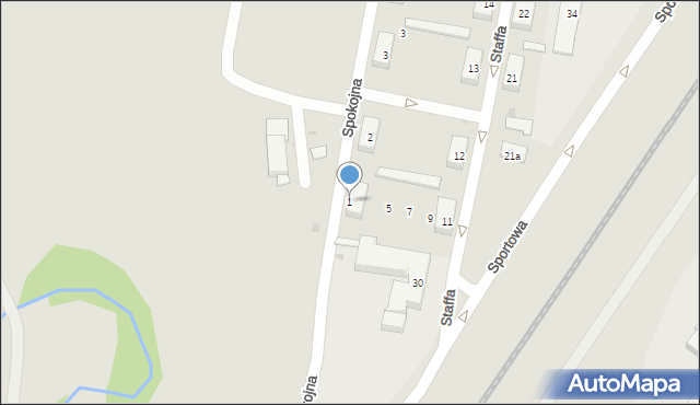 Skarżysko-Kamienna, Staffa Leopolda, 1, mapa Skarżysko-Kamienna