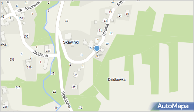 Skawinki, Stroma, 6, mapa Skawinki
