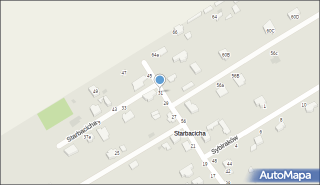 Skierniewice, Starbacicha, 31, mapa Skierniewic