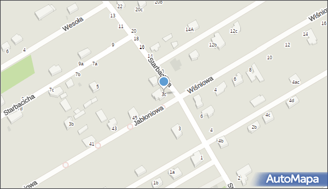 Skierniewice, Starbacicha, 3c, mapa Skierniewic