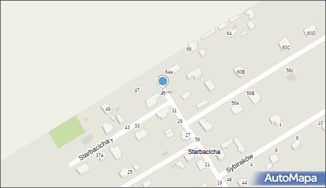 Skierniewice, Starbacicha, 45, mapa Skierniewic