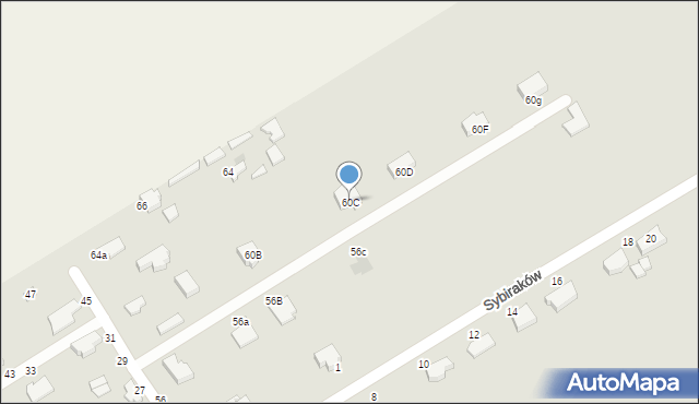 Skierniewice, Starbacicha, 60C, mapa Skierniewic
