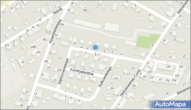 Skierniewice, Stęborowskiego Michała, 3, mapa Skierniewic