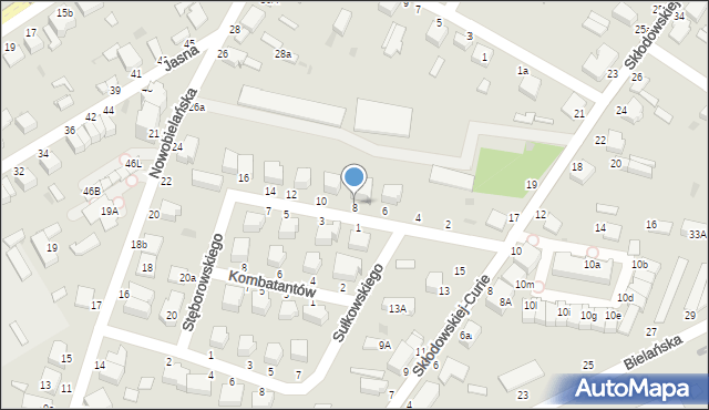 Skierniewice, Stęborowskiego Michała, 8, mapa Skierniewic