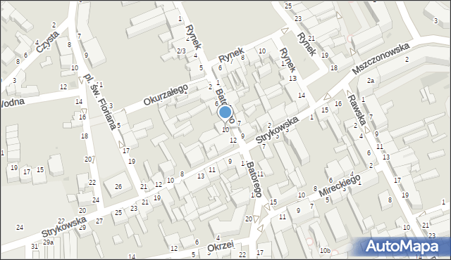 Skierniewice, Stefana Batorego, 10, mapa Skierniewic