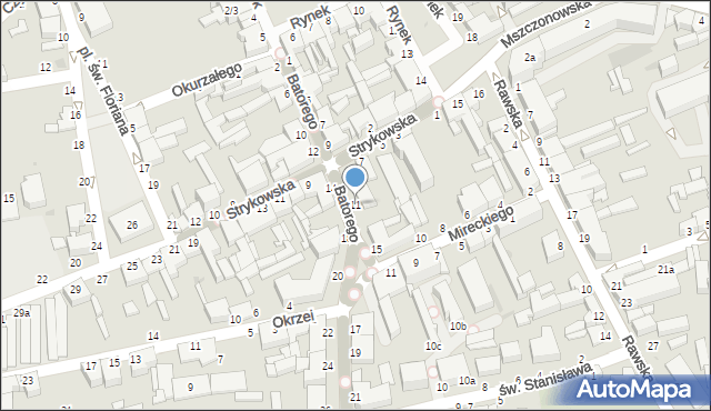 Skierniewice, Stefana Batorego, 11, mapa Skierniewic
