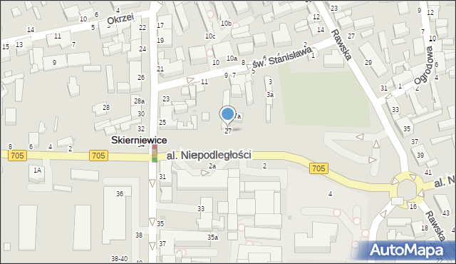 Skierniewice, Stefana Batorego, 27, mapa Skierniewic