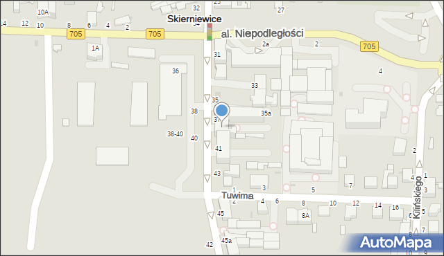 Skierniewice, Stefana Batorego, 37/39, mapa Skierniewic