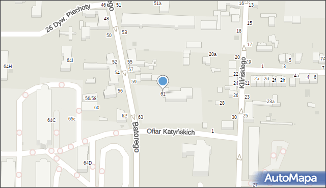 Skierniewice, Stefana Batorego, 61, mapa Skierniewic