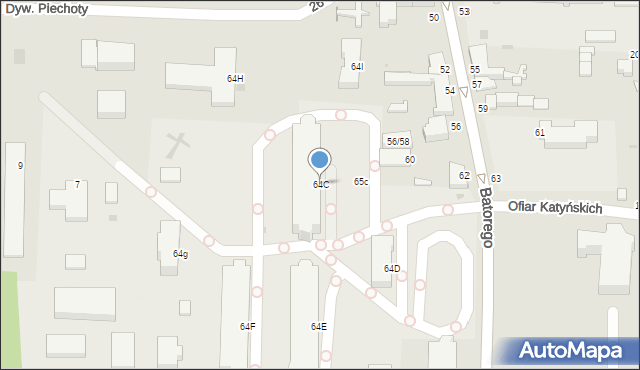 Skierniewice, Stefana Batorego, 64C, mapa Skierniewic