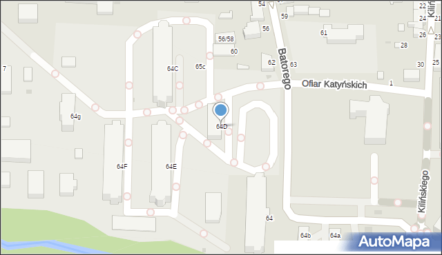 Skierniewice, Stefana Batorego, 64D, mapa Skierniewic