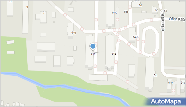 Skierniewice, Stefana Batorego, 64F, mapa Skierniewic
