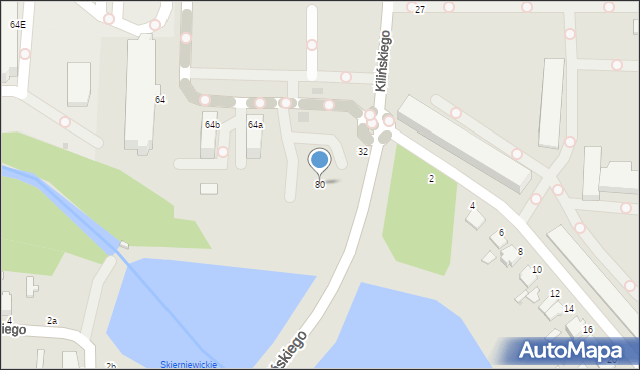 Skierniewice, Stefana Batorego, 80, mapa Skierniewic