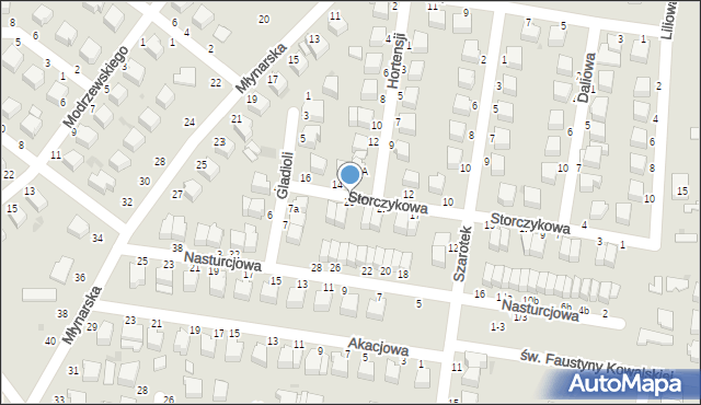 Skierniewice, Storczykowa, 25, mapa Skierniewic
