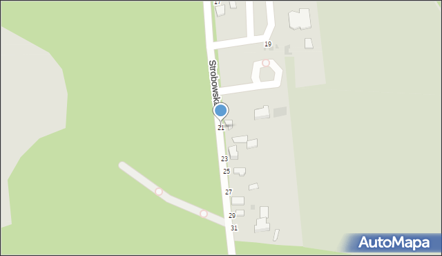 Skierniewice, Strobowska, 21, mapa Skierniewic