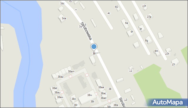 Skierniewice, Strobowska, 36, mapa Skierniewic