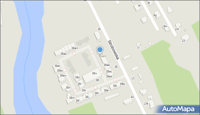 Skierniewice, Strobowska, 38af, mapa Skierniewic