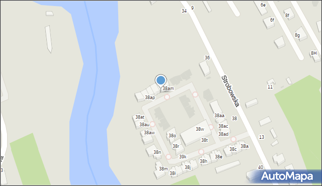 Skierniewice, Strobowska, 38an, mapa Skierniewic