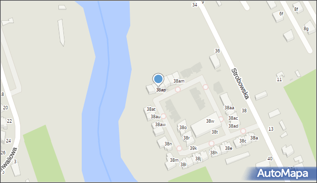 Skierniewice, Strobowska, 38ar, mapa Skierniewic