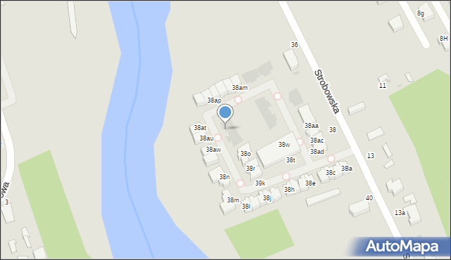 Skierniewice, Strobowska, 38bc, mapa Skierniewic