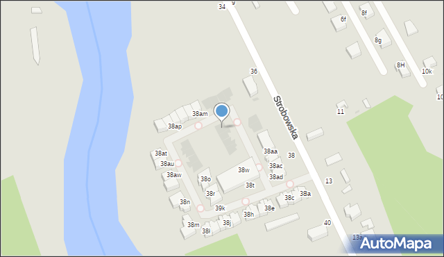 Skierniewice, Strobowska, 38be, mapa Skierniewic