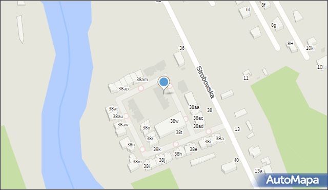 Skierniewice, Strobowska, 38bf, mapa Skierniewic