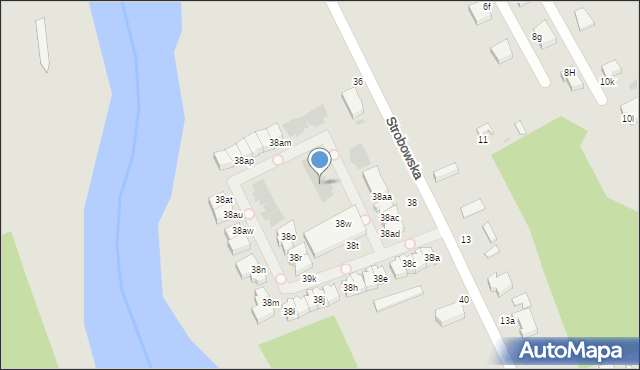 Skierniewice, Strobowska, 38bg, mapa Skierniewic