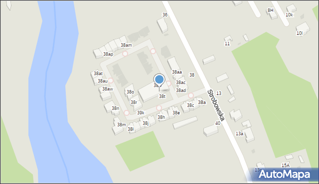 Skierniewice, Strobowska, 38u, mapa Skierniewic