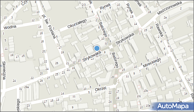 Skierniewice, Strykowska, 11, mapa Skierniewic