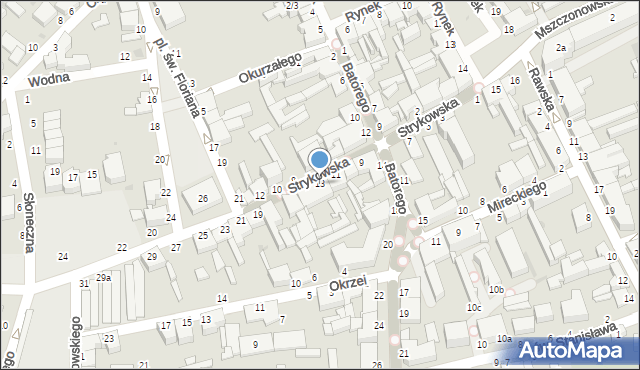Skierniewice, Strykowska, 13, mapa Skierniewic
