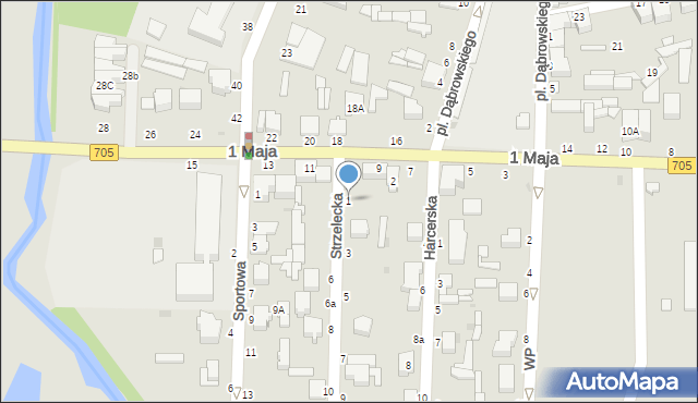 Skierniewice, Strzelecka, 1, mapa Skierniewic