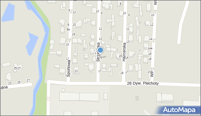 Skierniewice, Strzelecka, 15, mapa Skierniewic